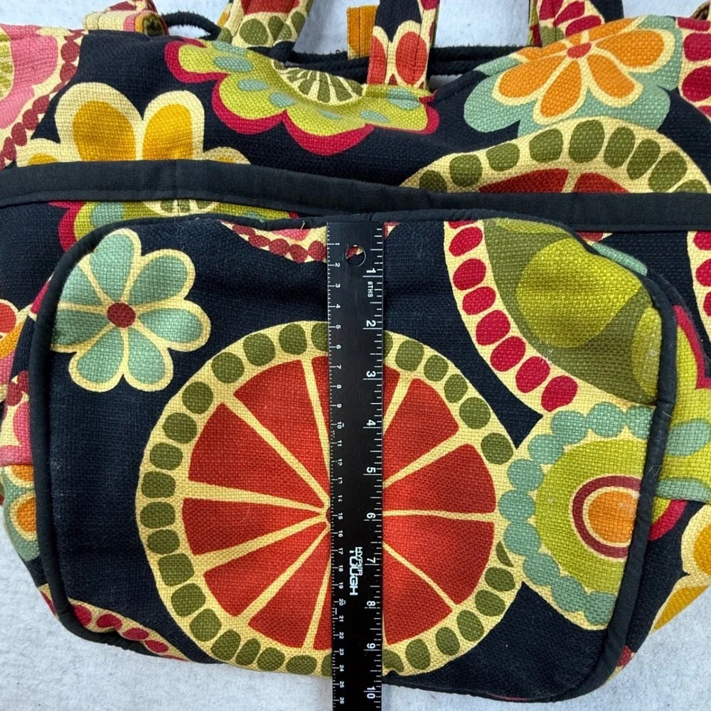 Canvas Floral Tote Bag Hobo Shoulder Bag Everyday Purse - Picture 5 of 8